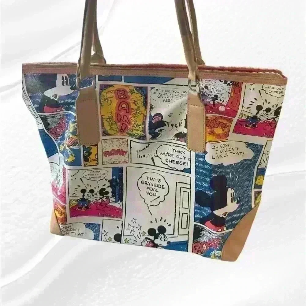 Disney Mickey Mouse Comic Strip Purse Handbag Tote - Picture 2 of 16